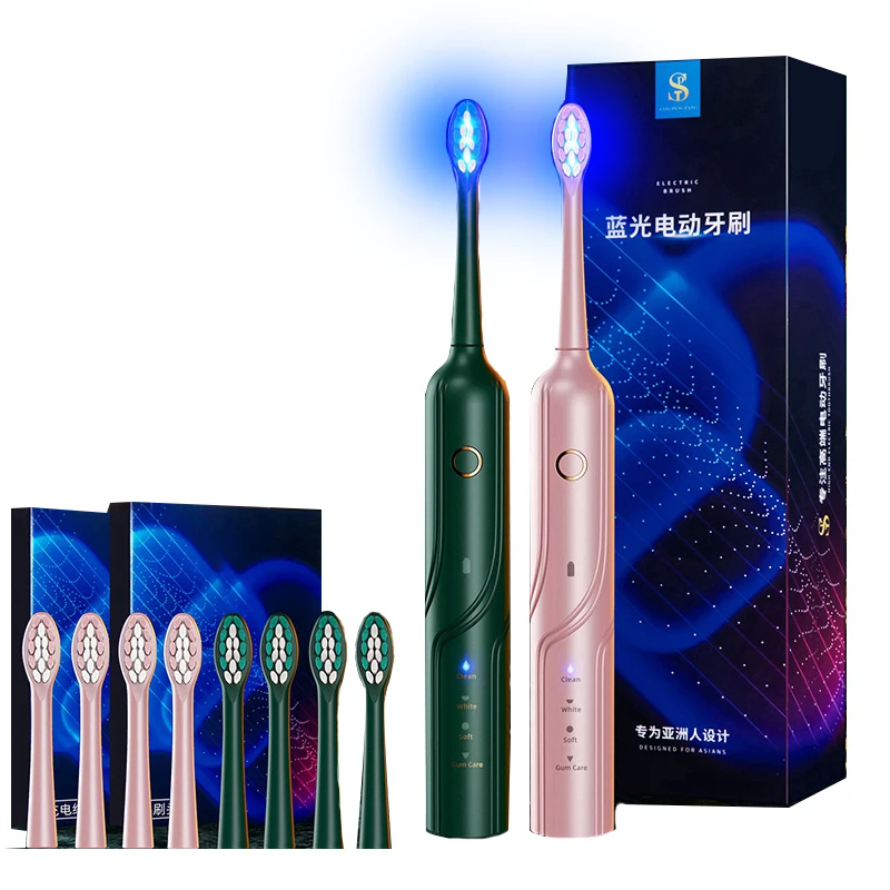 

LULA Led Blue Light Anti Bacterial Sonic Toothbrush With Intelligent Pressure Sensing Technology Whitening Electric Toothbrush