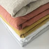 In stock stone washed Enzyme wash plain dyed suit linen fabric roll for cushions