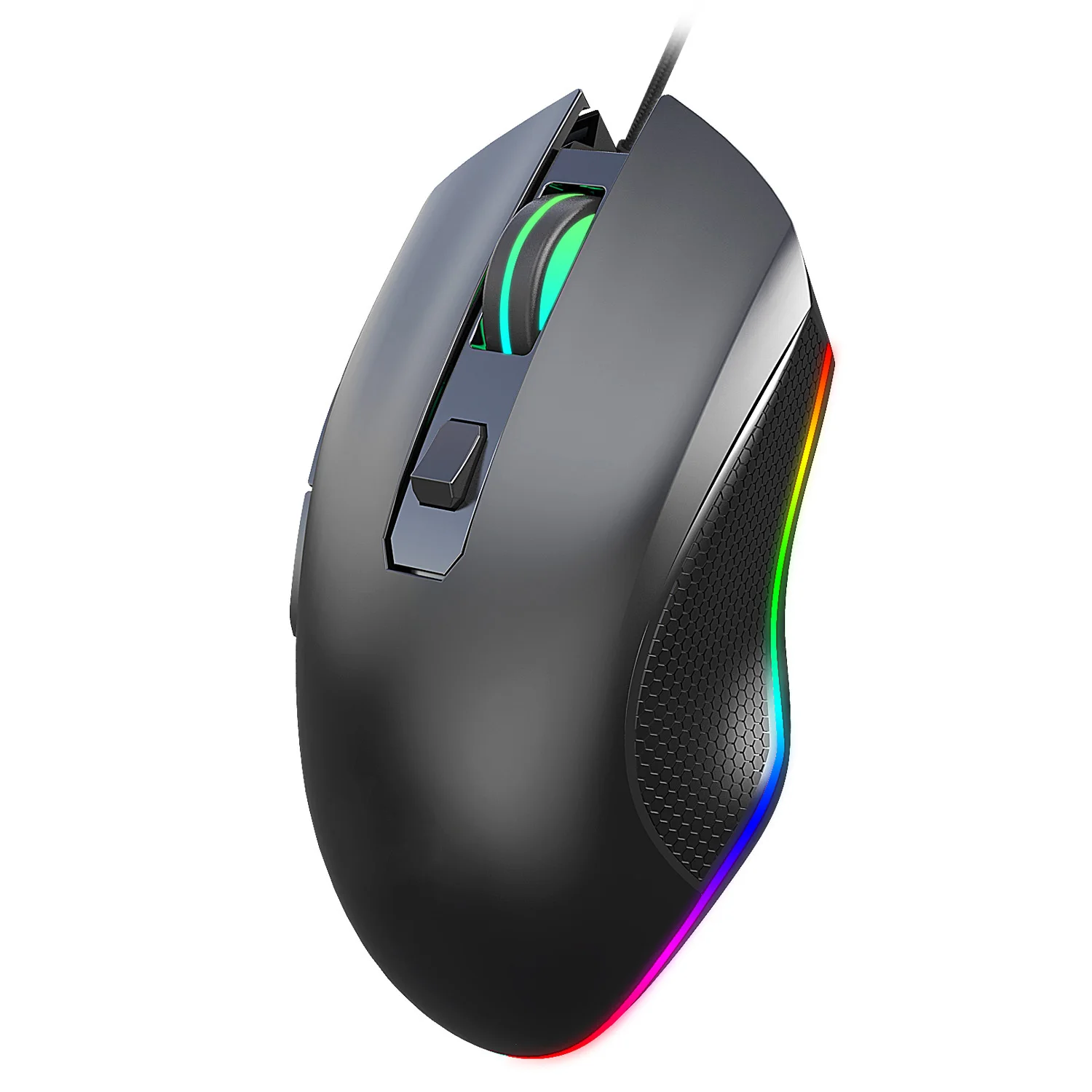 

A866 Personal wired gaming mouse RGB Light Switchable DPI 1000-1600-3200-6400 for PC Laptop, Customized color
