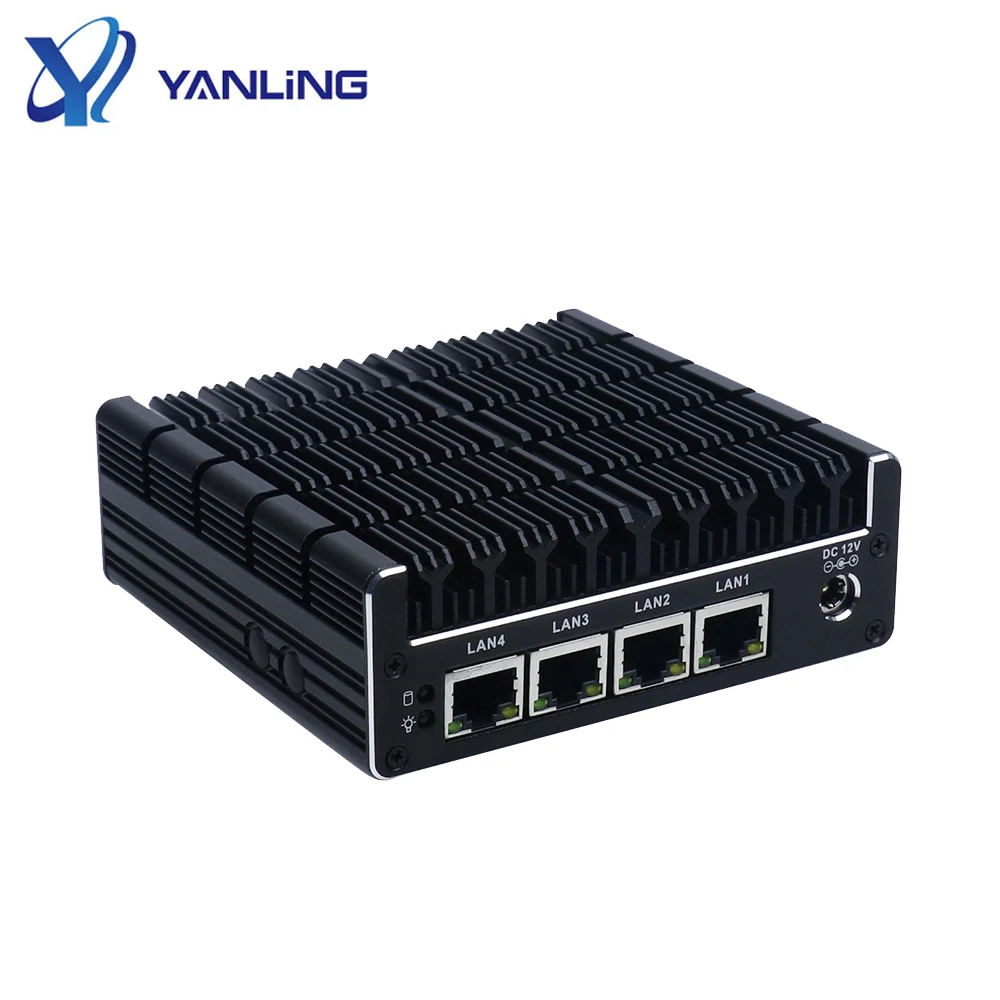 

Fanless mini PC Pfsense Firewall Nuc Computer 4*1000M lan port Ubantu win10 industrial firewall Mini desktop PC