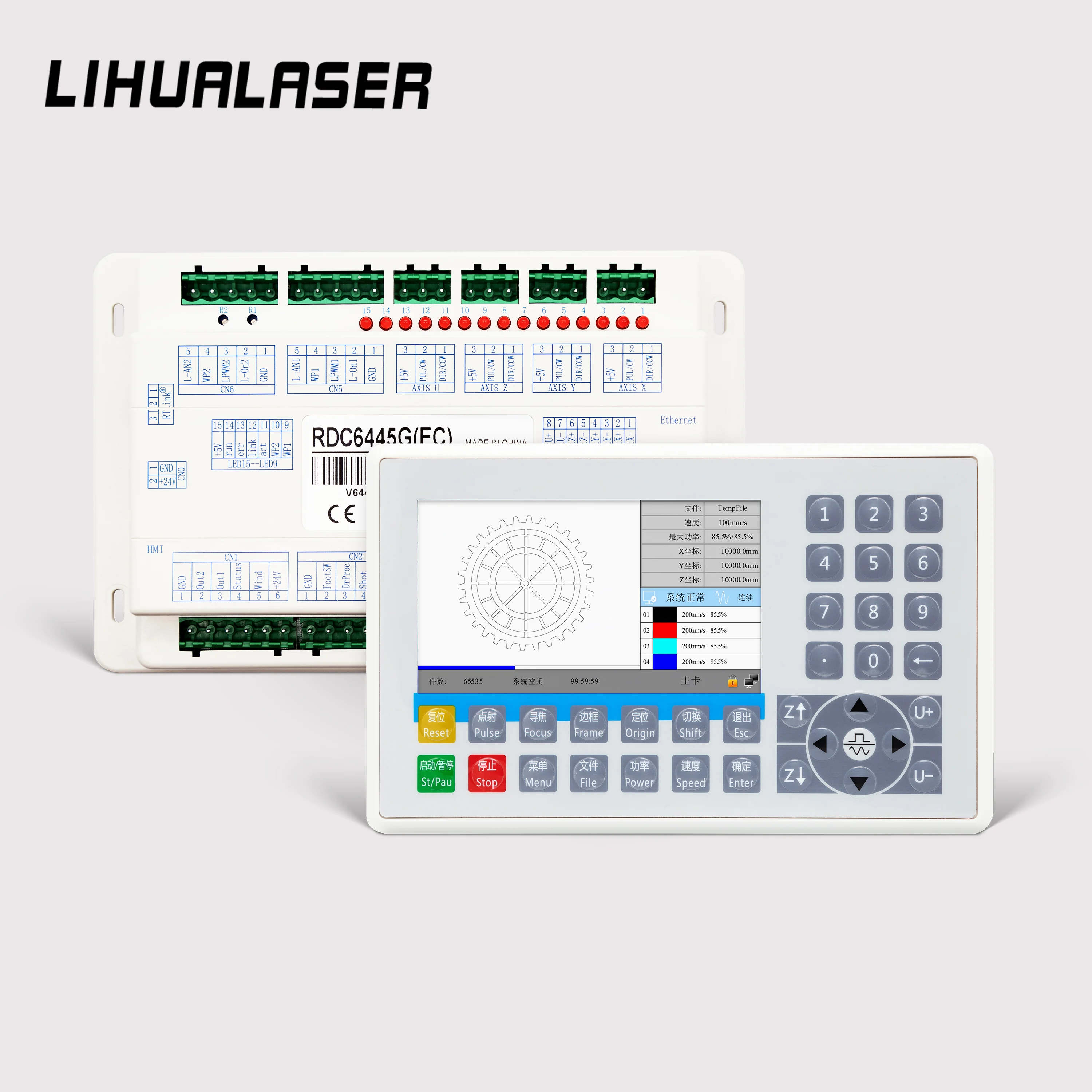 Lihua Ruida Rdc6445 Rdc6445g Display Panel Mainboard Cnc Co2 Laser Controller for Laser Engraving Cutting Machine