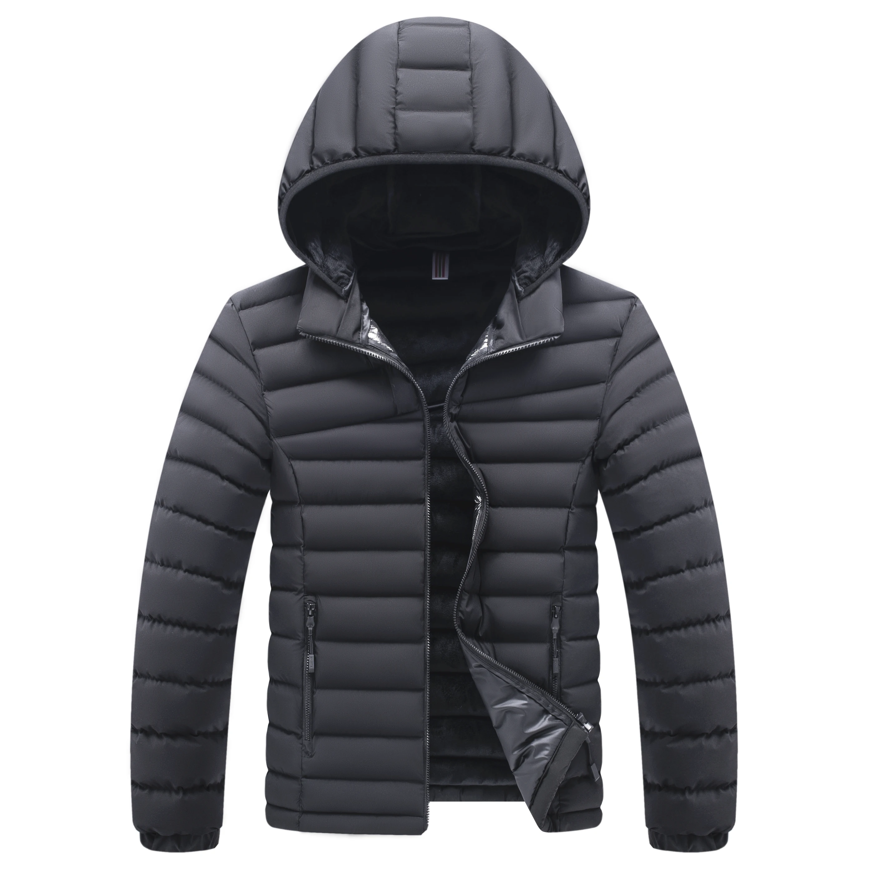 

OEM water proof Collar Cargo Pocket Coat Cropped Winter Puffer jacket for men