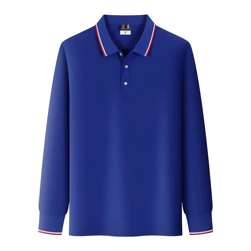

Cotton polyester spandex custom fit golf polo t shirt long sleeve sportswear