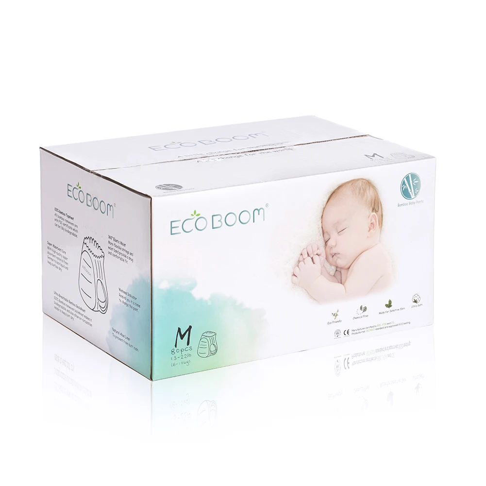

ECO BOOM M size baby diaper ecology eco friendly disposable nappies diapers ecologic product baby pants diaper