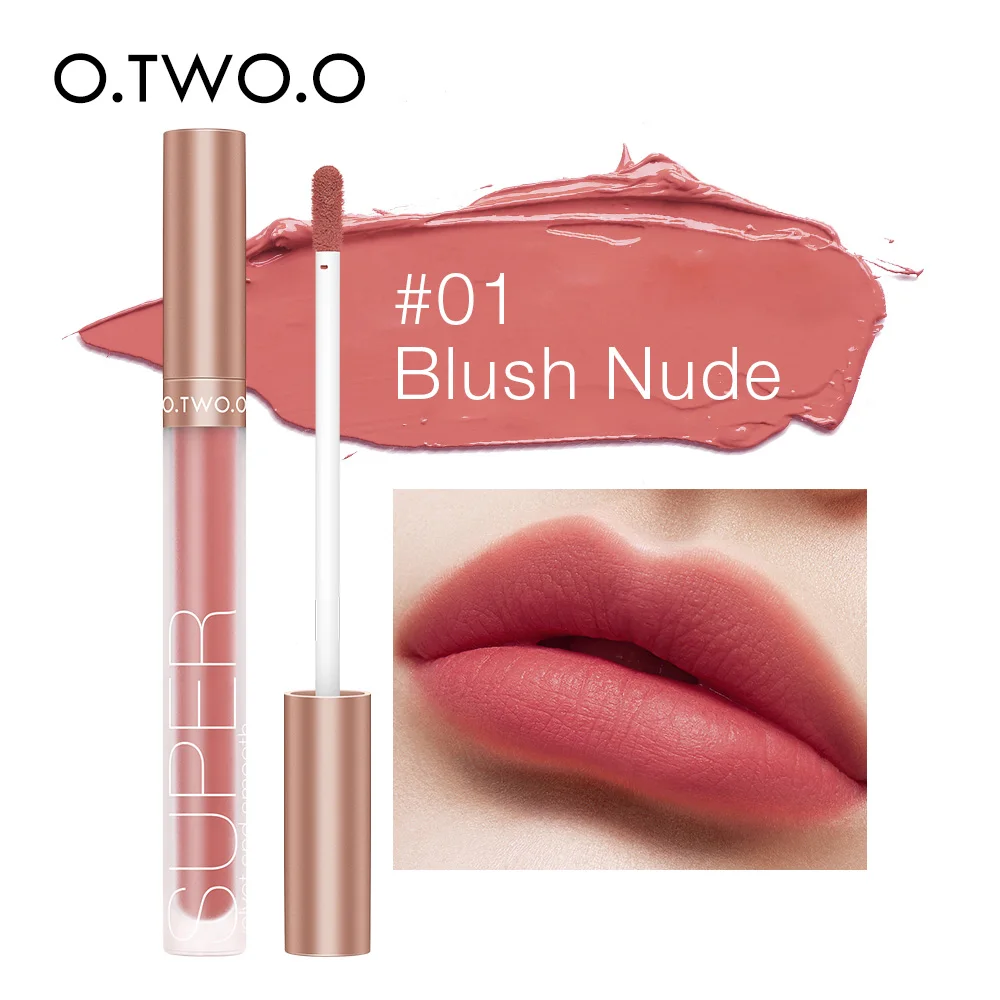 

O.TWO.O High Quality Matte Lip gloss Waterproof Kiss Proof Long Lasting Nude Liquid Lipstick for Private Label