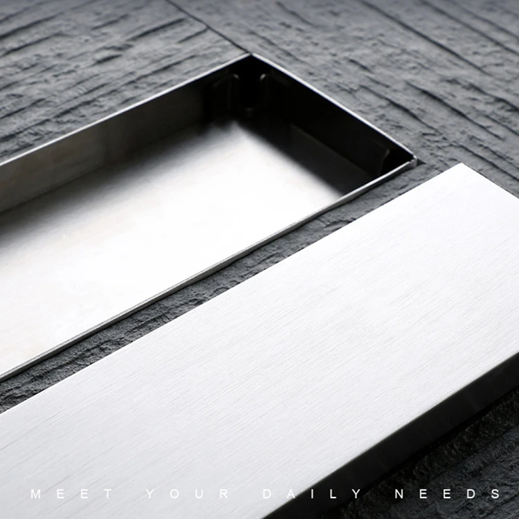 60x8cm De Acero Inoxidable 304 Oculto De Insertar Ducha De Drenaje De