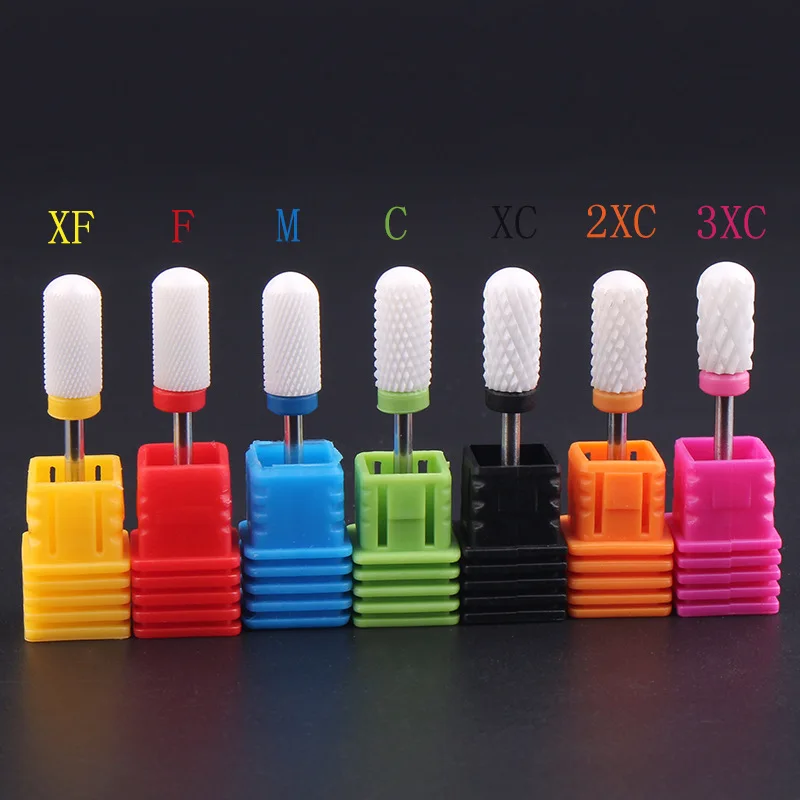 

Factory Wholesale Nail Art Ceramic Nail Drill Bits Manicure Pedicure Burr File Electric Grinding Bit For Drill Machine, As picture show