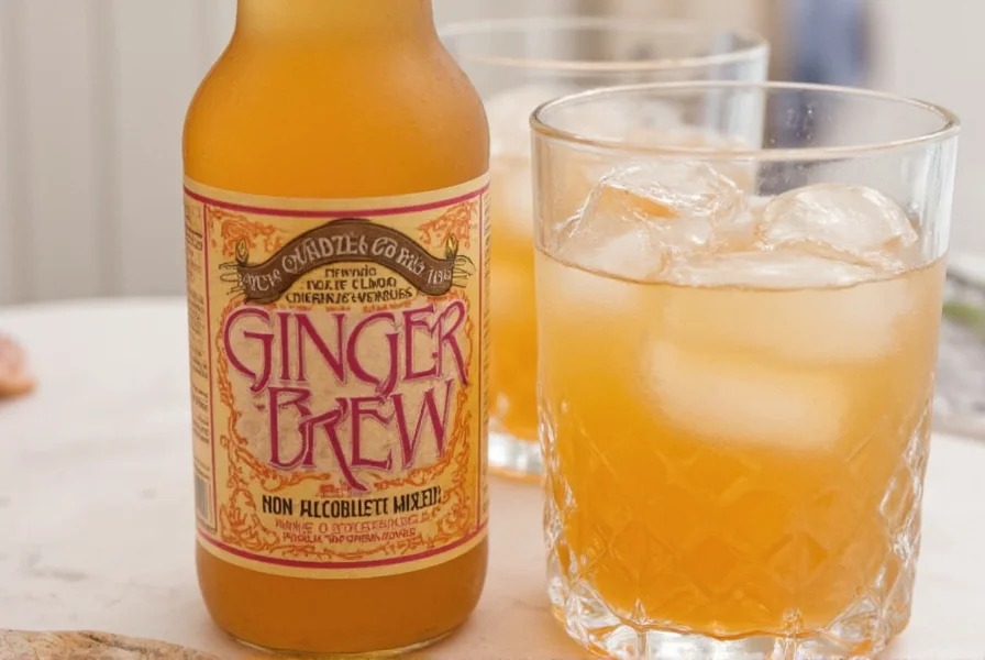 Trader Joe's ginger brew used in cocktail preparation