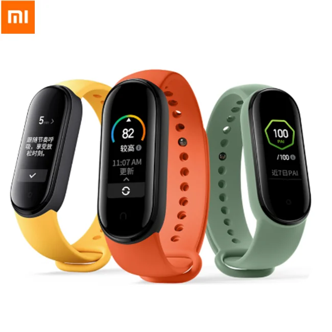 

Original Xiaomi Mi Band 5 Smart Bracelet 4 Color 1.1" AMOLED Screen Heart Rate Fitness Tracker Waterproof Miband5