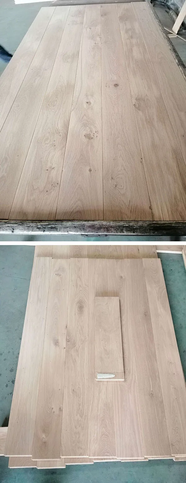 Long And Wide Invisible Lacquered Solid Oak Wood Floor