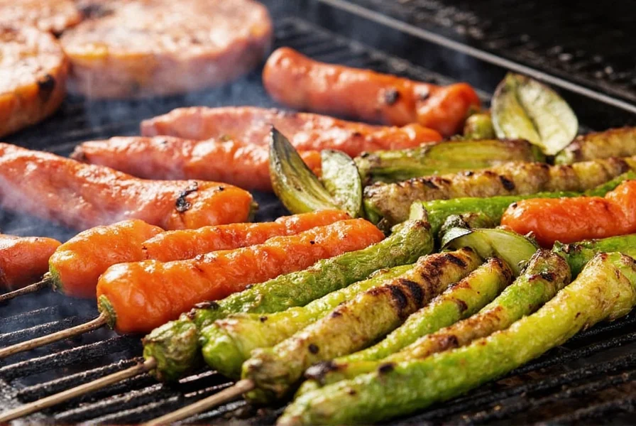 Légumes grillés colorés dans un panier