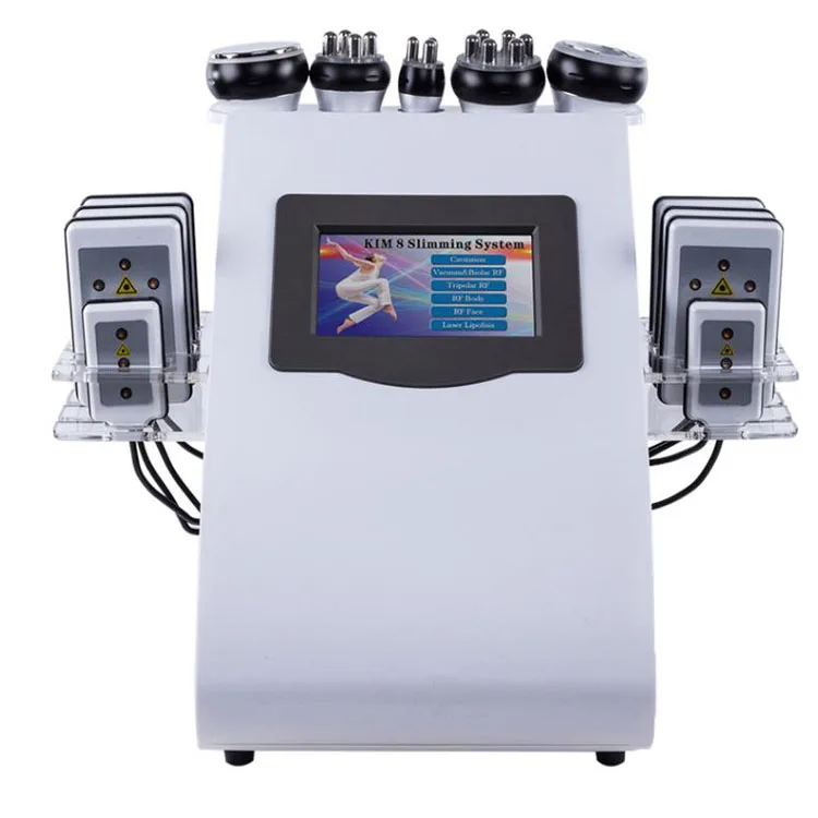 6 In 1 Ultrasonic Cavitation RF Vacuum Body Slimming Device Lipo Laser Machine