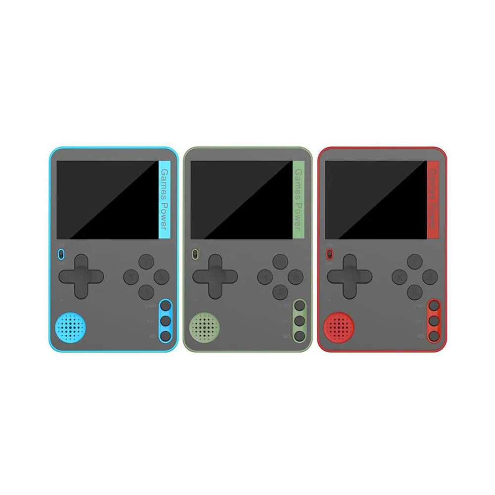 

Dropshipping Built-in 500 Games mini handheld game player Ultra-thin body pocket portable game player, Red, blue, green.