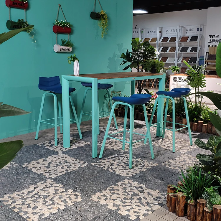 
Wholesale modern design weather resistant and easy to clean plastic high bar leg chair for restaurant 