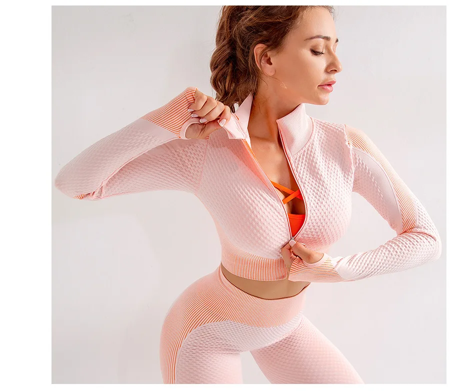 

High Quality Women Workout Clothing tops and Pants Yoga Outfit Clothing Sport Wear Seamless Yoga Suit yoga set for girls
