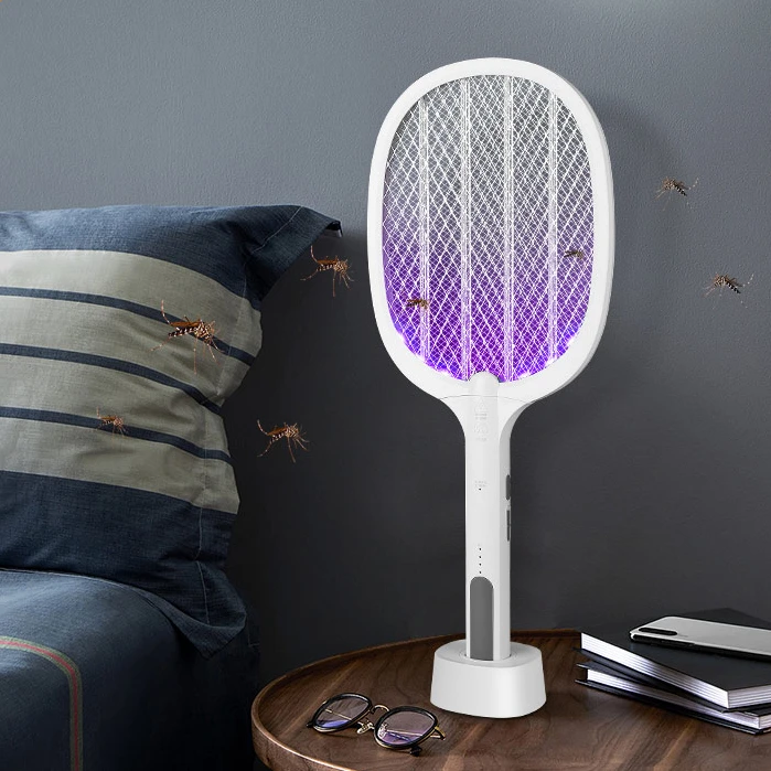 

EBEZ Factory Direct Sale Electric Mosquito Killer Racket Lamp Net 2 in 1 Fly Swatters Killer Trap Bat Mosquito Killer