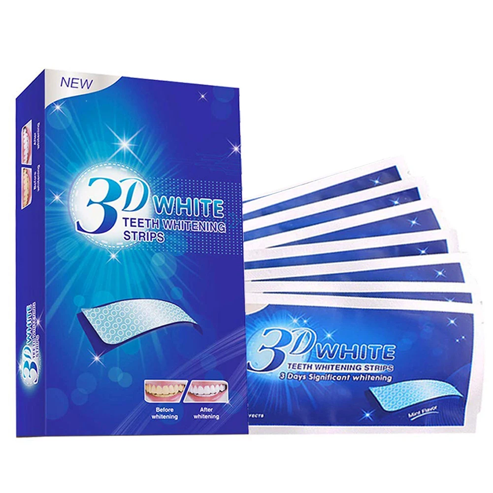 

7/14 Pairs Teeth Whitening Strips Oral 3D Teeth Whitening Strips Stain Removal Tooth Bleaching Whitening Repairing Teeth Care