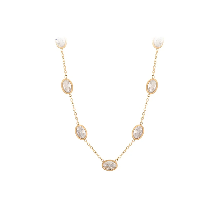 

A00915106 Xu Ping jewelry exquisite set diamond 14K gold simple charm jewelry necklace