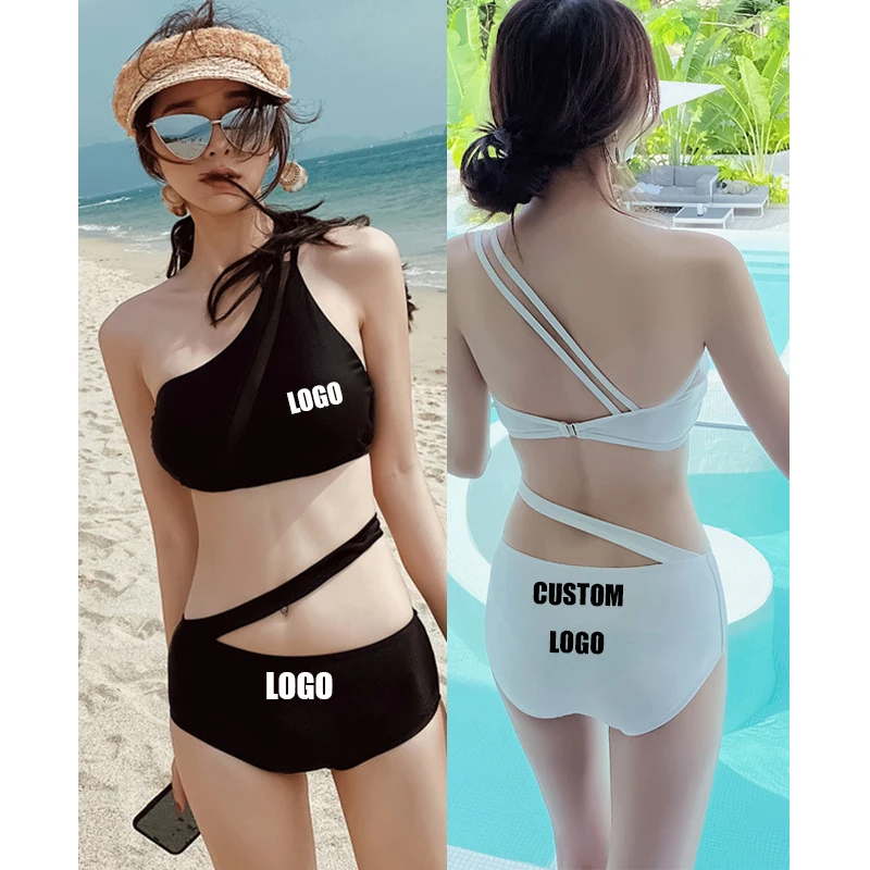 

Free shipping Ladies Swimsuit One Shoulder Bikini Set African Ethnic Sexy Micro Bikini Chicas Sexis Jovenes En Bikini