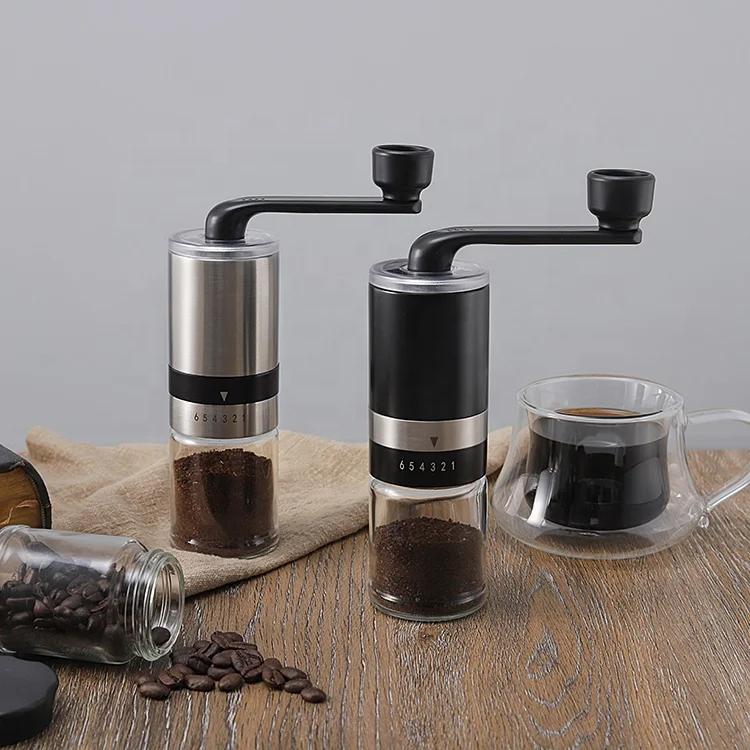 Image of ceramic adjustable coffee bean grinder coffee manual grinder coffee mill grinder manual stainless steel