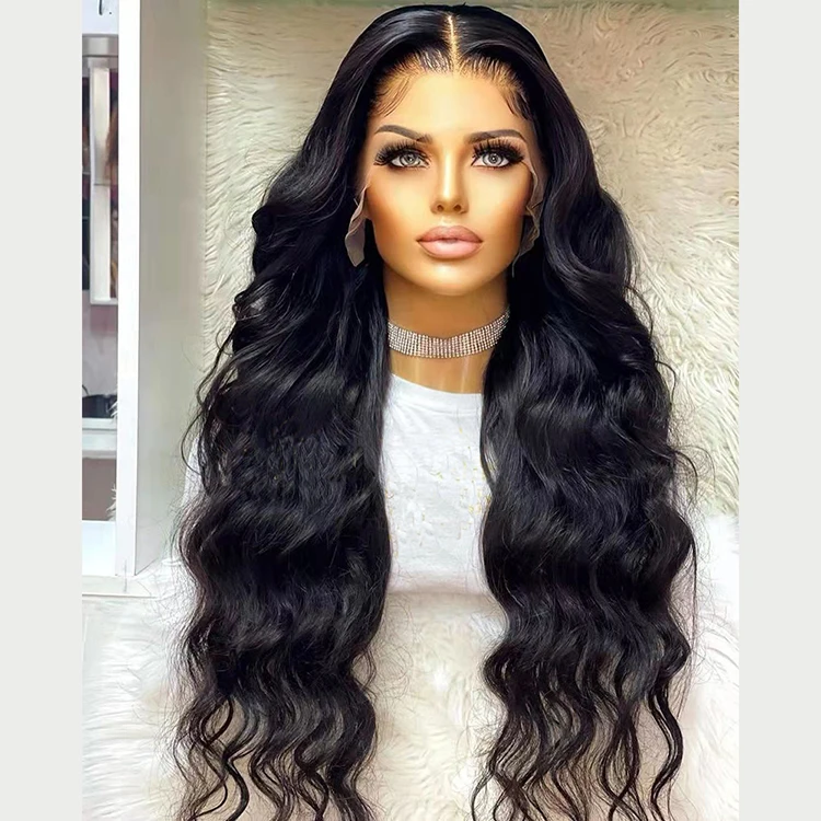 

Body wave 13x6 transparent frontal lace wig lace frontal wig for black women with pre plucked hairline