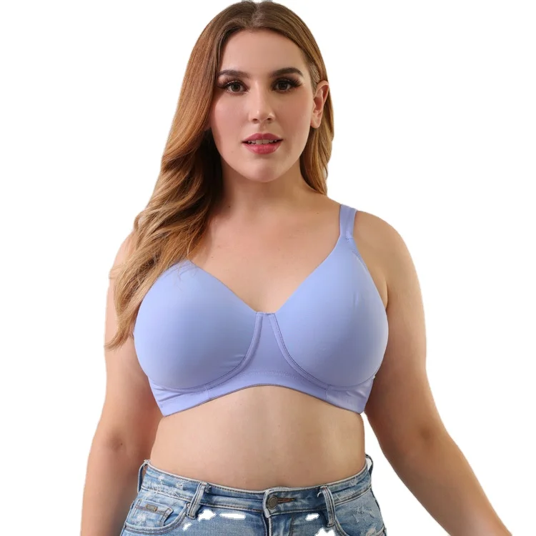 

Amazon Hot Sale Full Cup Fat Women's Plus Size SHapers Underwear Wire Fire Comfort Bra Cotton Women's Plus Size Corset Underwear, Picture shows