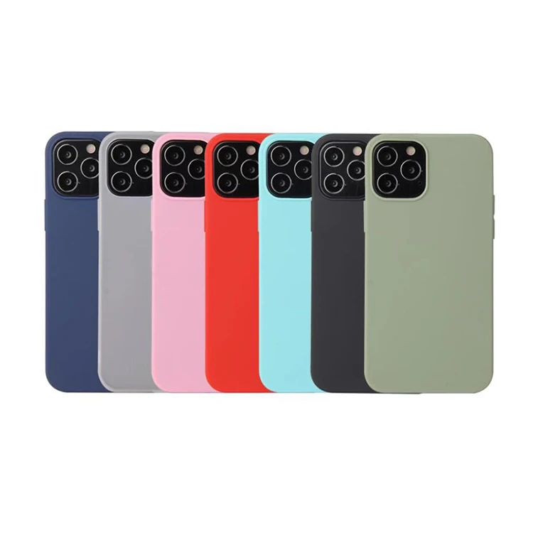 

HuaMJ Amazon Frosted Silicone-Like TPU Solid Color Soft Shell FOR 6-13 Iphone Pro Max Phone Case Cover For Iphone 13 Phone Case, Pure color