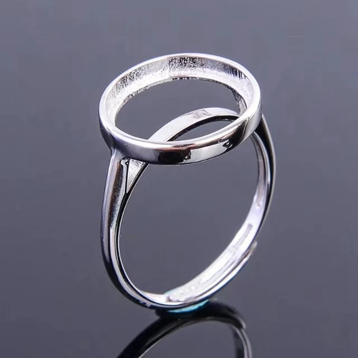 

Wholesale 925 sterling silver round cabochon stone ring setting