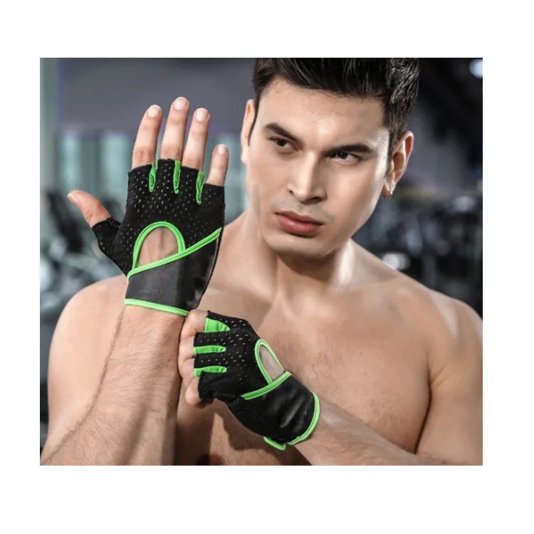 

Half finger workout gloves breathable and Comfortable Polyester Material Gym Weight Lifting Glove, Customized accept