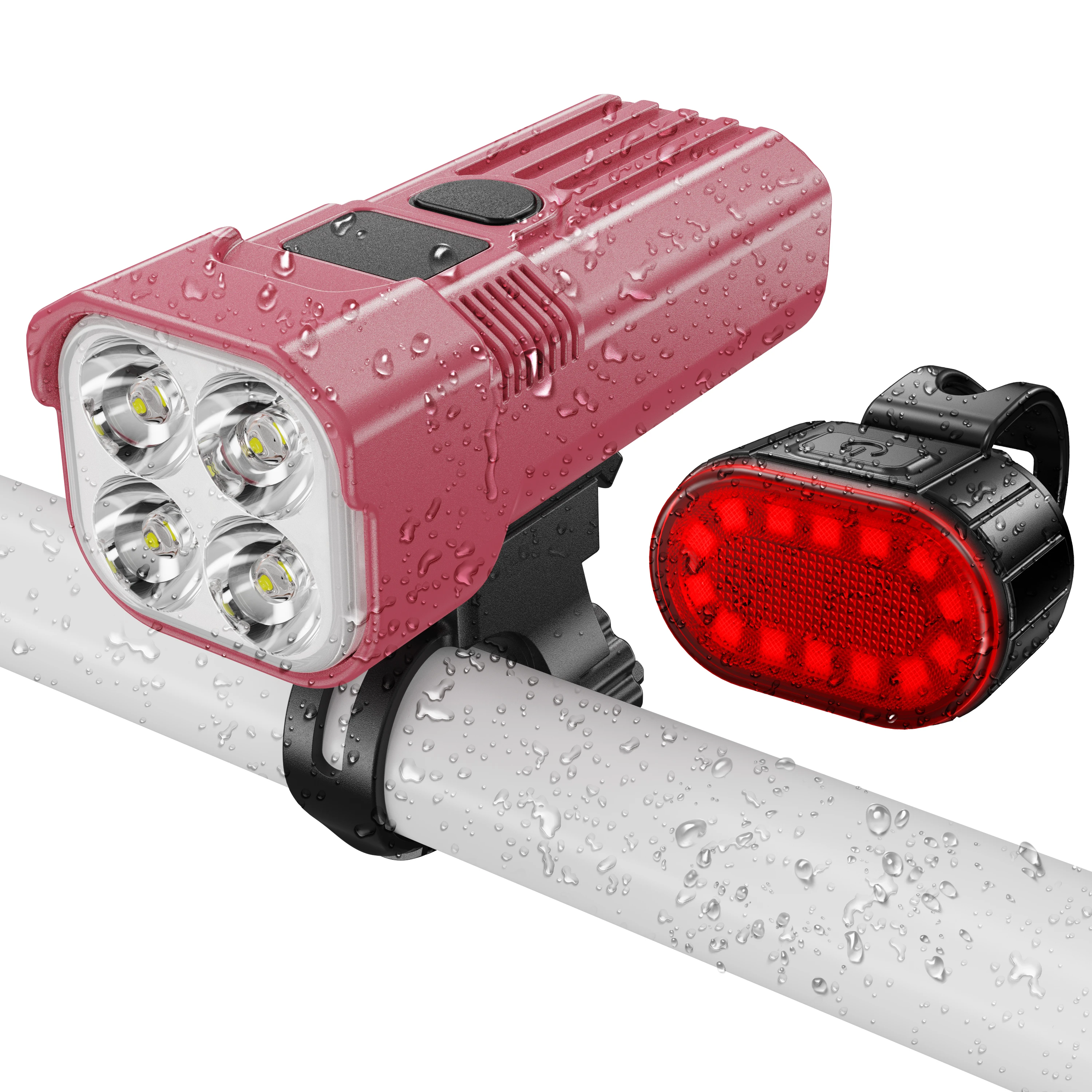 

Customizable LED Rider's Guide Light 2000 Lumens Super Bright Waterproof LED Light USB Rechargeable Bicycle Headlamp