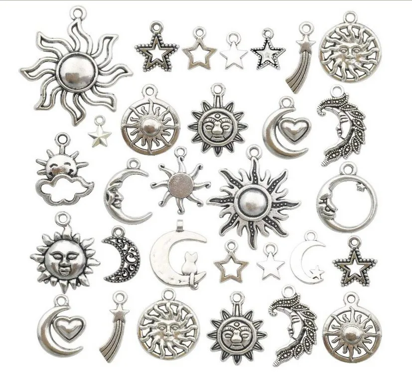 Bag of 70 Jewelry Making Charms Mixed Shape Metal Charms Pendants Accessories DIY Pendant Charms Tag