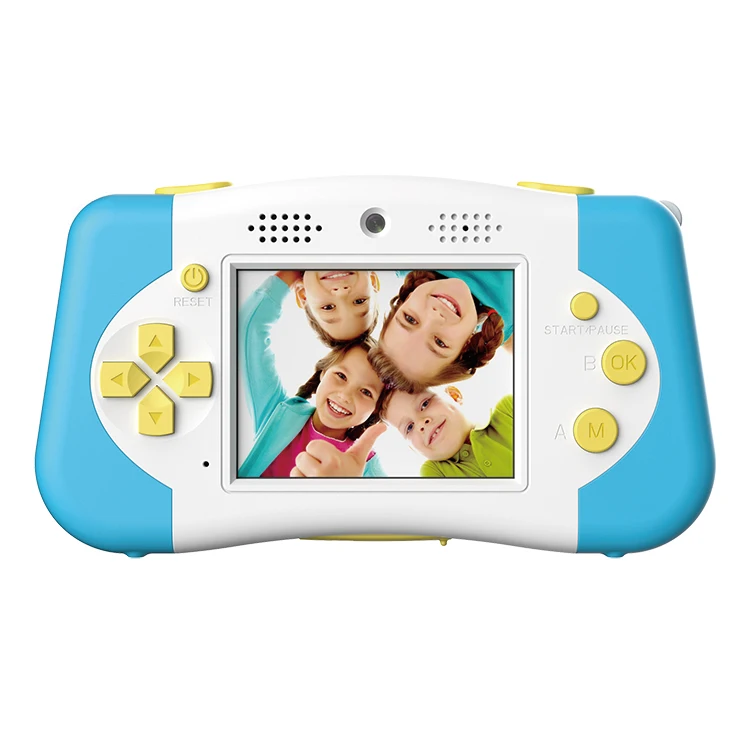 

Factory 2.4 inch HD Screen 1080P Kids Camera Digital Game Controller Design Up to 200 Games MP3 Player, Blue/red/orange/purple, color can customize