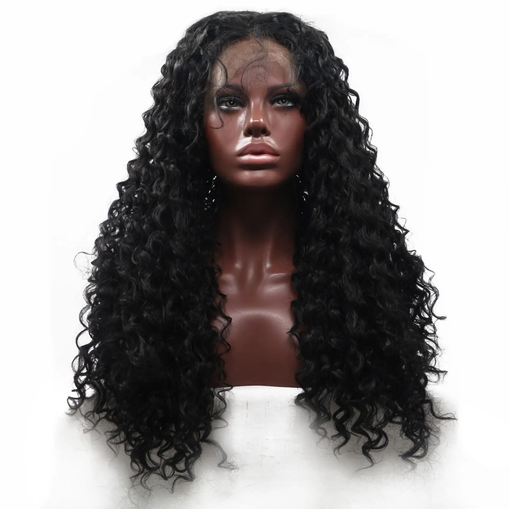 

Fashion Human Hair Lace Front Wigs For Men Women Sale Small Wave Girl Hair Extensions Lace Frontal Wig Natural Double Drawn, Black