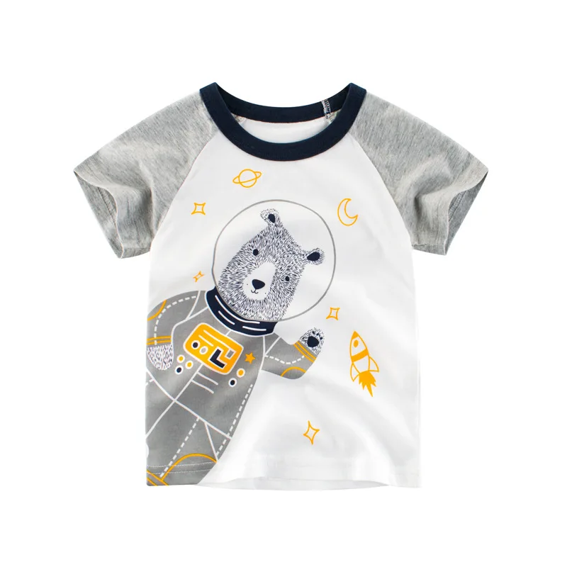 

custom bear printing kids tshirt summer children t shirt kids clothing boys fashion