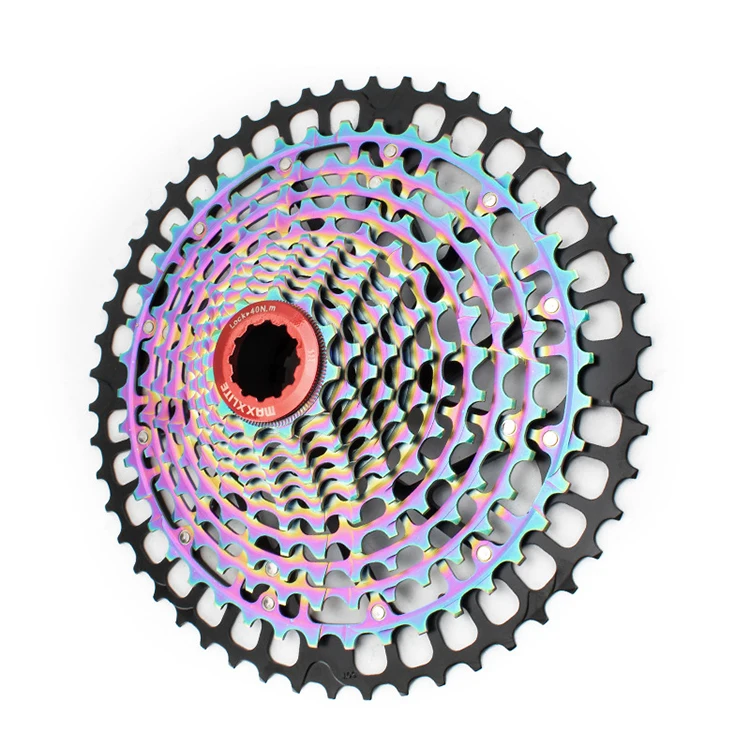 

Ultralight 10 11 12 Speed 11-46 50 52T CNC Hollow HG Cassette Flywheel for Mountain Bike M7100 M8100, Multicolor