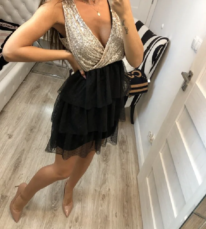 

B62349A Europe and the United States sexy dress patchwork layers cake lady skirt