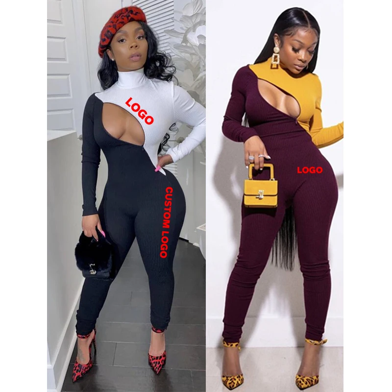 

Free Shipping Women Fitness Jumpsuit Ladies Ribbed Push Up Gym Workout Yoga Jumpsuit, Customized color
