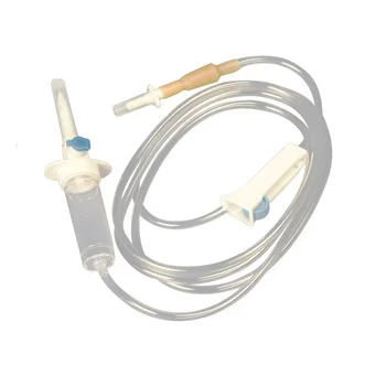 Iv Infusion Set With Long Latex Injection Bulb With 21g Needle - Buy Iv ...