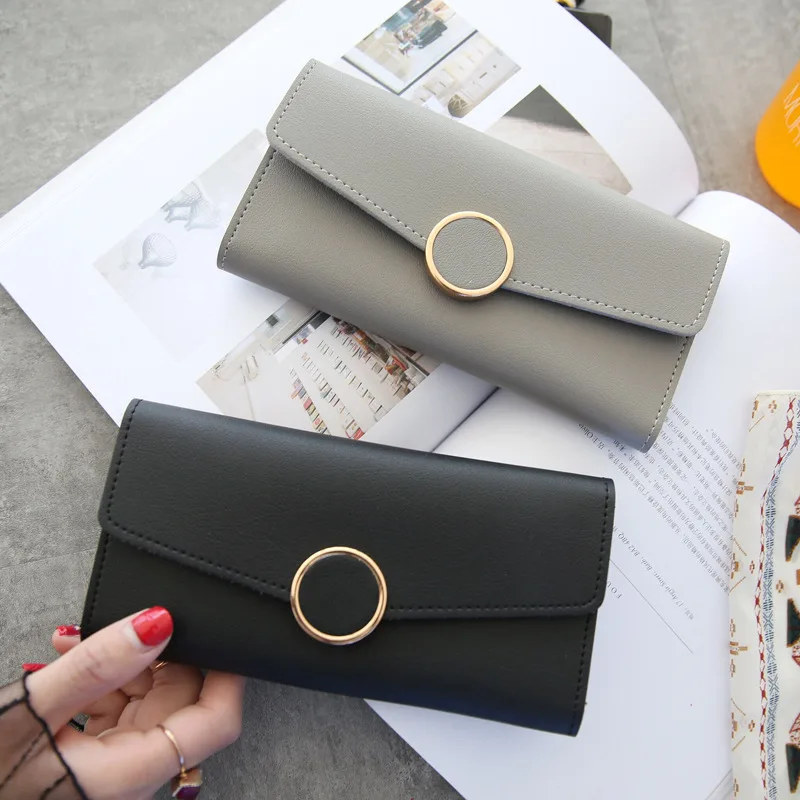 

Women Long Purses Luxury Round Shap For Ladies Girl Money Pocket Card Holder Female Wallets Phone Clutch Bag