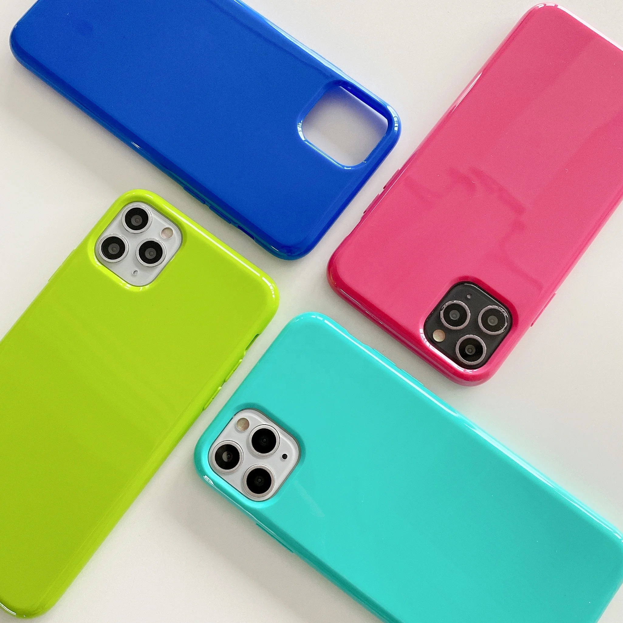 

Macaron Candy Color Phone Case For Iphone 12 Pro Max X Xr Xs Imd Smooth Soft Silicone Cover 11 7 8 Plus, 4 color