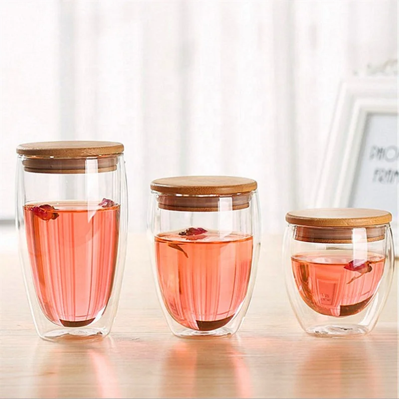 

80 250 350 450 ml 2.6 8 11.5 15 oz Classic Manufacture Home Coffee High Borosilicate Double Wall Glass Cup