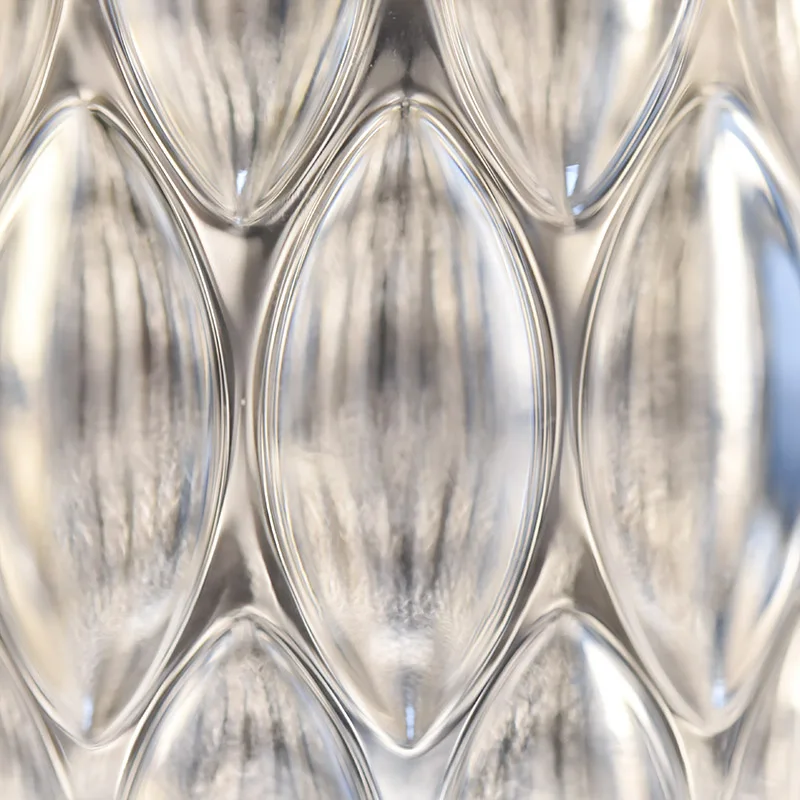 Diamond Cut Crystal Glass Candle Vessel