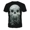 Astronaut space design novelty skull short sleeve 3d print round neck mens black sport printing Halloween women men tshirts