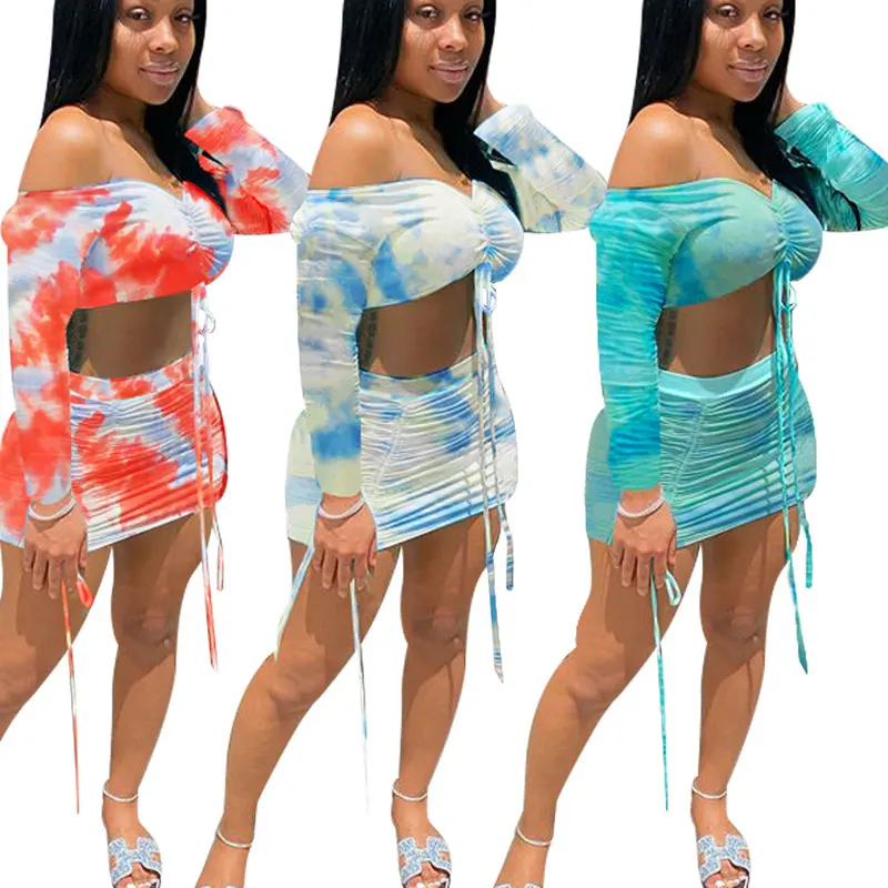 

FS3017A Wholesale women clothes two piece sets dress