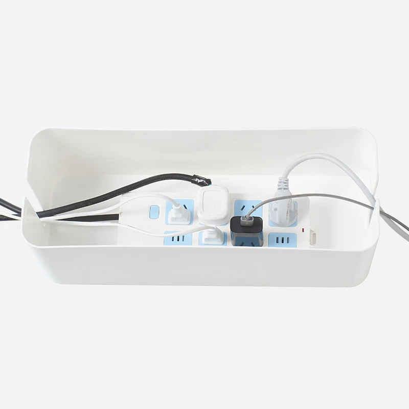 

New Multifunctional HIPS Socket Storage Box Wooden Style Cable Management Box