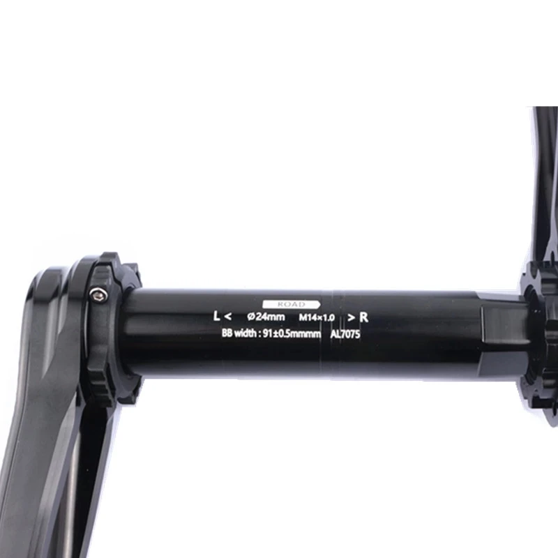 

FOVNO 216 Road Bike Crankset 160mm 170mm 172.5mm 175mm Aluminum Alloy Straight Crank For Road Bike Bicycle Part, Black