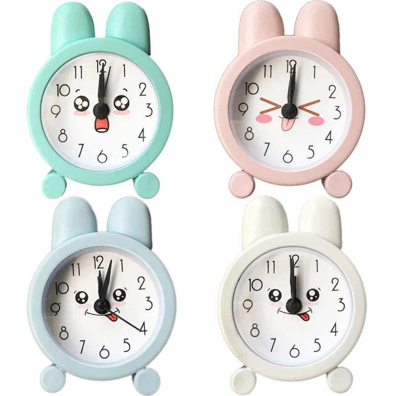 

Hot Sales Animal Rabbit Design Alarm Clock Night Light for Kids, Black, white, yellow and so on