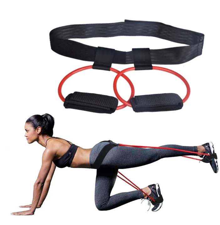 

Fitness Bands Set Resistance Belt For Butt Legs Muscle Training Adjust Waist Girdle Pedal Exerciser Workout, As picture