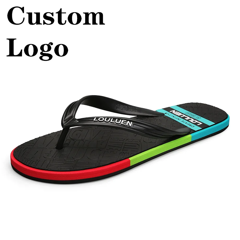 

Moyo PVC Men Flip Flop Custom Slide Sandal Flat Slippers Design Print Flip Flop Men Shoes