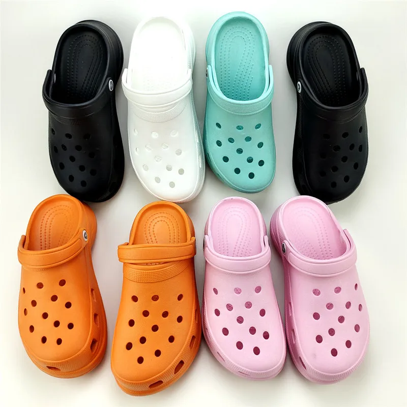 

Men Summer Shoes Sandals Amazon beach thick bottom slope heel slippers student ins sports and leisure home outdoor hole shoes